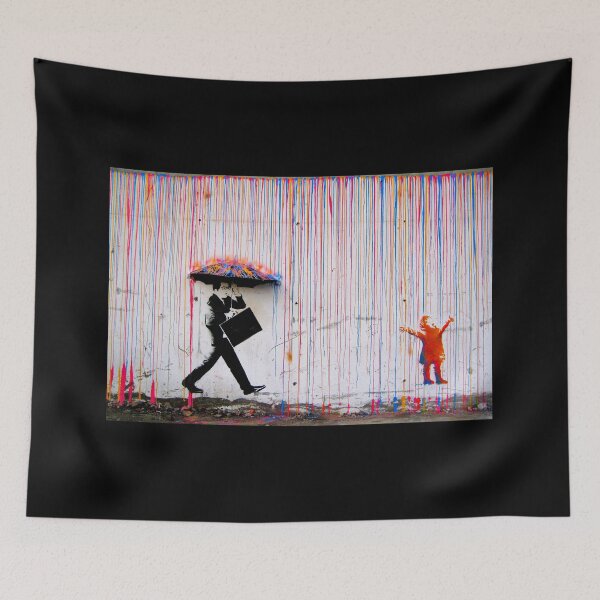 Item preview, Banksy - Colored Rain designed and sold by ByOxCe.