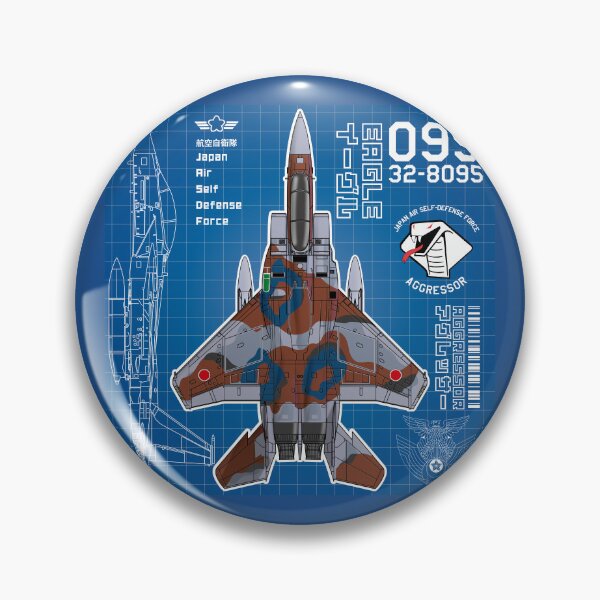 Item preview, JASDF F-15DJ EAGLE FighterJet  AGGRESSOR 095 BP HD 4C Illustration designed and sold by MIL-ART-JPN.