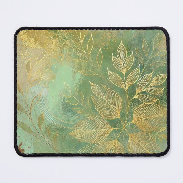 Item preview, Abstract Golden Leaf Motif Artwork Style 12 designed and sold by Dream Bloom Gallery.