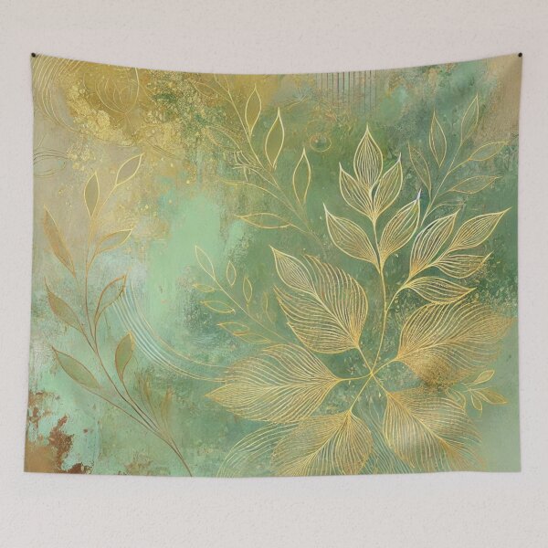 Item preview, Abstract Golden Leaf Motif Artwork Style 12 designed and sold by Oonward2021.