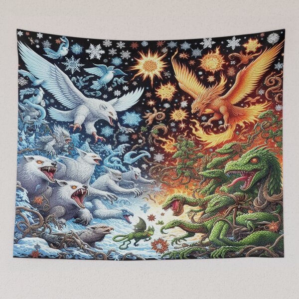Item preview, Glacier Guardians vs. Forest Foes– Perfect Gift designed and sold by Imaginarium of Chaos falcon88 .