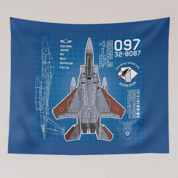 Item preview, JASDF F-15DJ EAGLE FighterJet  AGGRESSOR 097 BP HD 4C Illustration designed and sold by MIL-ART-JPN.