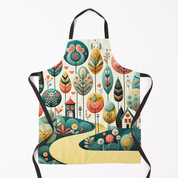 Item preview, Scandinavian Folk Art Magical Landscape Quest by heidiannemorris © designed and sold by FOLK ART FUSION by heidiannemorris.