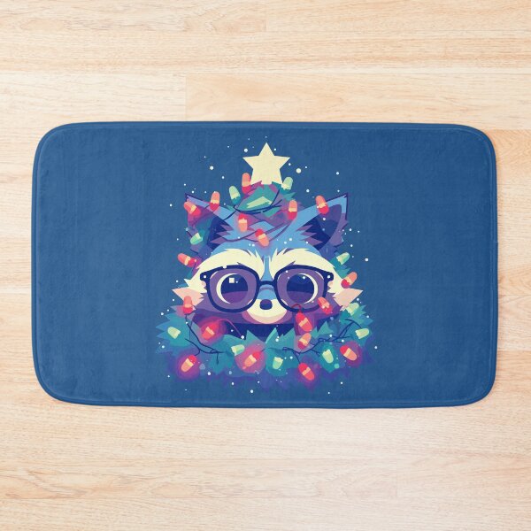 Item preview, Raccoon poking through Christmas tree designed and sold by etherElric.