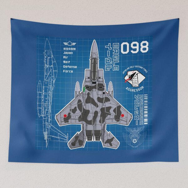 Item preview, JASDF F-15DJ EAGLE FighterJet  AGGRESSOR 098 BP HD 4C Illustration designed and sold by MIL-ART-JPN.
