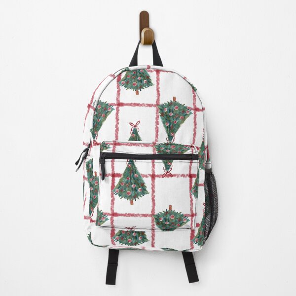 Item preview, Watercolor Festive Christmas Tree with Red Coquette Bows and Red Plaid designed and sold by aneladesigns.