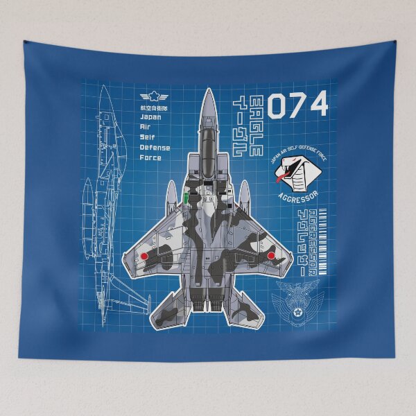 Item preview, JASDF F-15DJ EAGLE FighterJet  AGGRESSOR 0074 BP HD 4C Illustration designed and sold by MIL-ART-JPN.