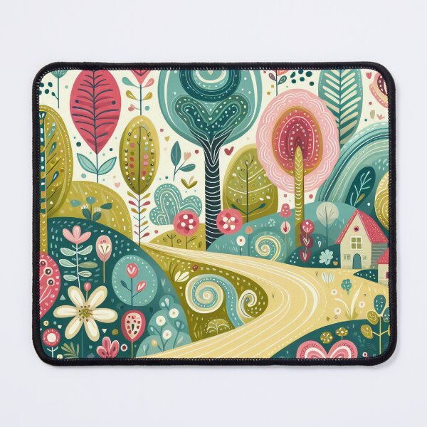 Item preview, Scandinavian Folk Art Magical Landscape Quest by heidiannemorris © designed and sold by FOLK ART FUSION.