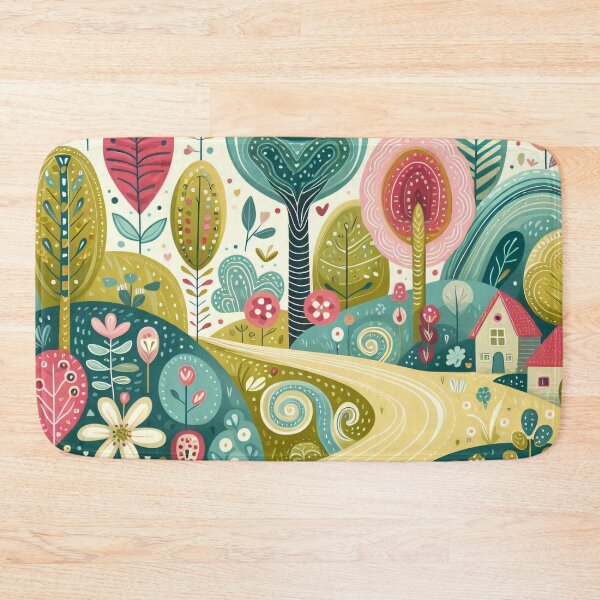 Item preview, Scandinavian Folk Art Magical Landscape Quest by heidiannemorris © designed and sold by FOLK ART FUSION by heidiannemorris.