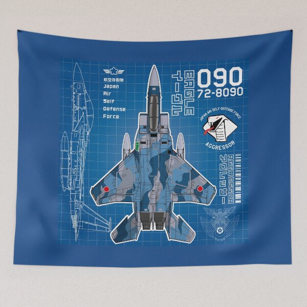 Item preview, JASDF F-15DJ EAGLE FighterJet  AGGRESSOR 090 BP HD 4C Illustration designed and sold by MIL-ART-JPN.