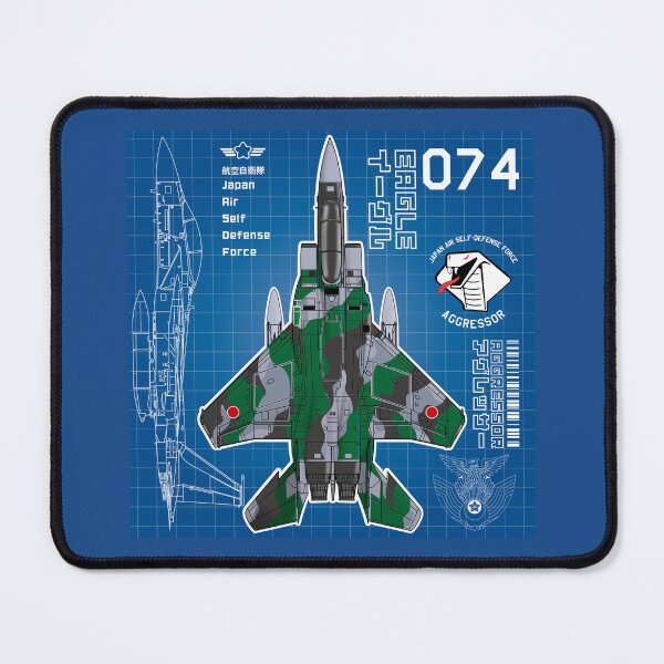 Item preview, JASDF F-15DJ EAGLE FighterJet  AGGRESSOR 074 BP HD 4C Illustration designed and sold by MIL-ART-JPN.