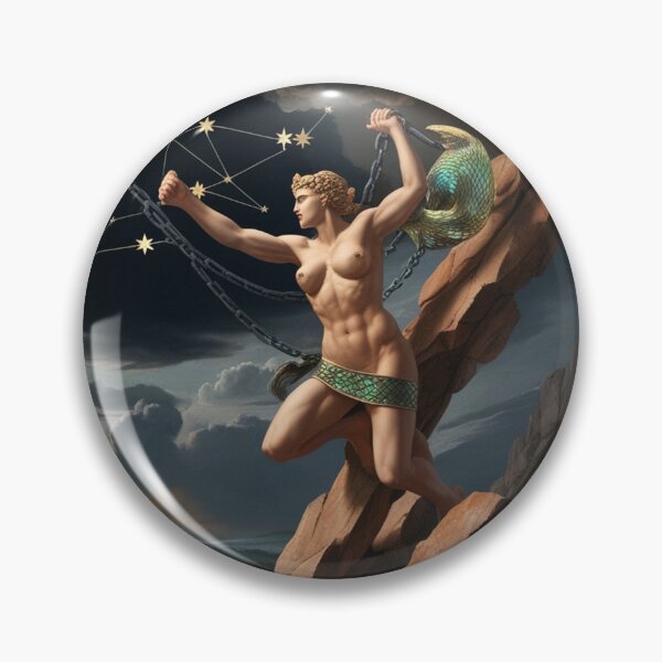 Item preview, Andromeda Chained Greek Mythology painting art designed and sold by Vintage Designs +.