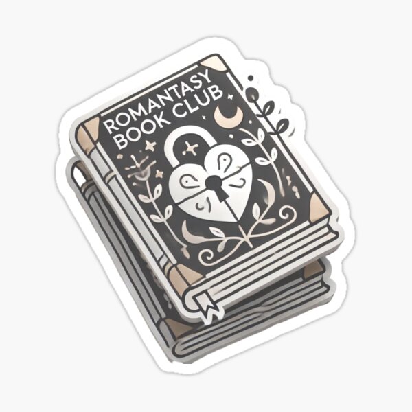 Artikel-Vorschau von Romantasy Book Club – Monochromes Herzschlossbuch mit mystischen Details, designt und verkauft von ShamanIwoArt.