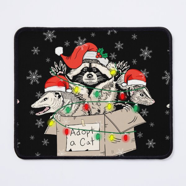 Item preview, Trashin Through The Snow Garbage Gang Opossum Raccoon Santa designed and sold by PrinChic!.