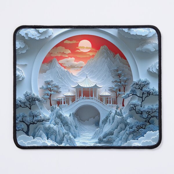 Item preview, Serenity in Stone, A Japanese Moonlit Landscape, Beautiful Japanese Landscape designed and sold by JoseFrancese.