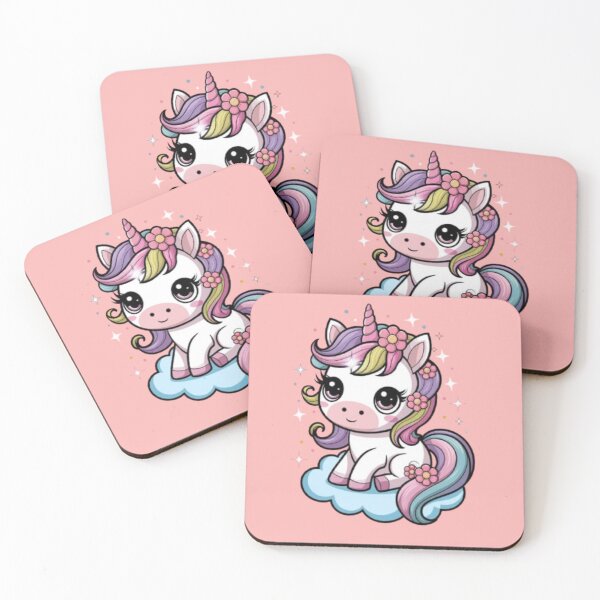 Item preview, A kawaii-style illustration of a unicorn designed and sold by 123ks.