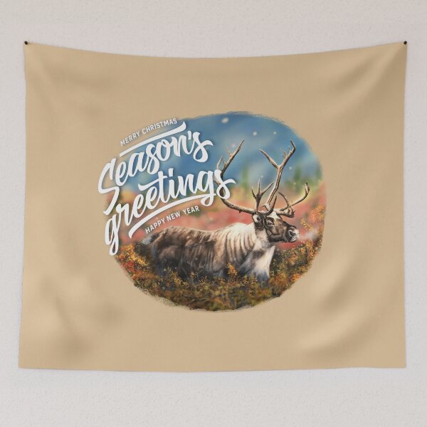 Item preview, Southern Mountain Caribou (Season Greeting Borderless) designed and sold by alandodrawing.