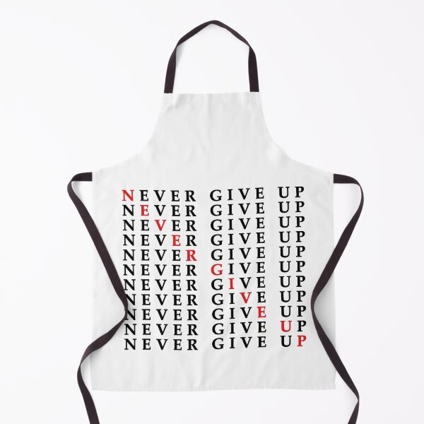 Item preview, "NEVER GIVE UP" Design with Gradual Red Highlight designed and sold by Enea Kelo.