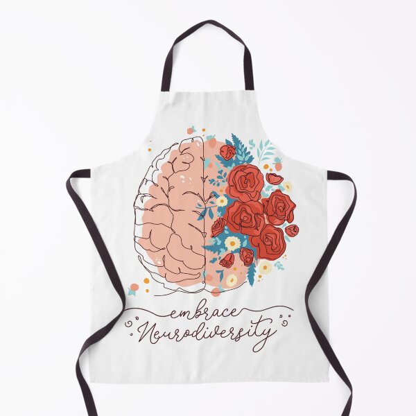 Item preview, A brain and flowers embrace neurodiversity designed and sold by Angelandspot.