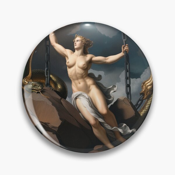 Item preview, Andromeda Chained Greek Mythology painting art designed and sold by Vintage Designs +.