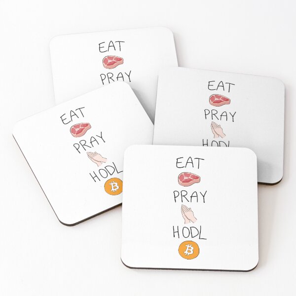 Item preview, Eat Pray HODL BTC Bitcoin Cryptocurrency Eat Pray Love Parody designed and sold by KatelynMitalski.