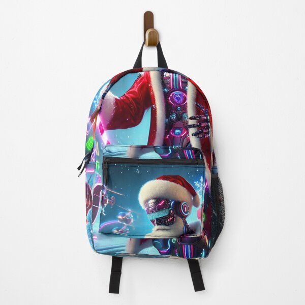 Item preview, Futuristic Santa Claus: Cyber Holiday Cheer in Neon Glow designed and sold by PoseArtistry.