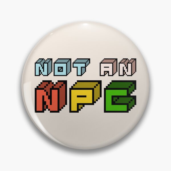 Item preview, 'Not An NPC' Retro Pixel-Art Typography  designed and sold by trepiu.