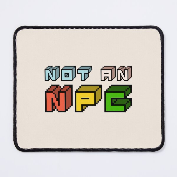 Item preview, 'Not An NPC' Retro Pixel-Art Typography  designed and sold by trepiu.