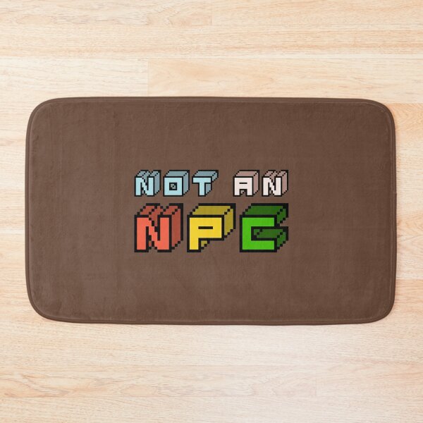 Item preview, 'Not An NPC' Retro Pixel-Art Typography  designed and sold by trepiu.