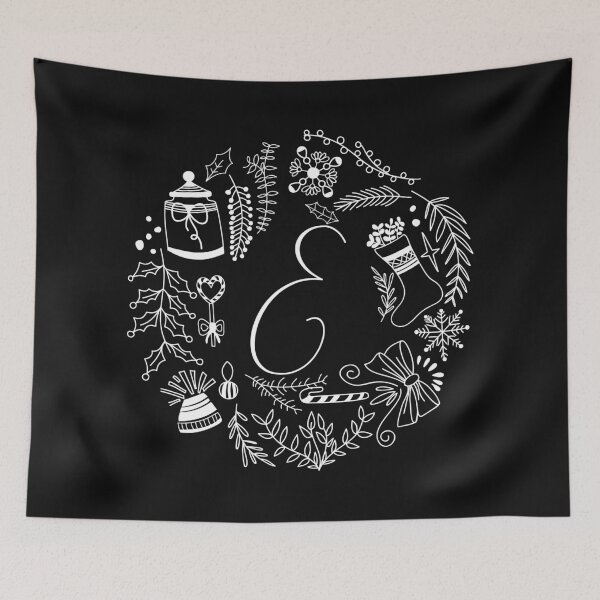 Item preview, Festive Christmas Alphabet letters Holiday art designed and sold by ilyanadesign.
