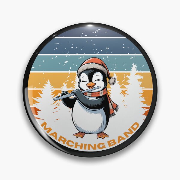 Item preview,  Marching Band,  Penguine Plays the flute, musician , Santa's favorite music teacher,music lover, trombone player designed and sold by KolorellaS.