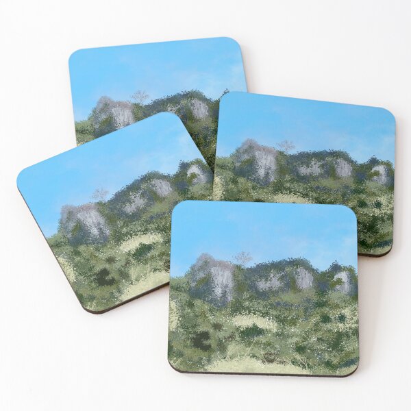 Item preview, Cliff Mountain  view scenery watercolor drawing designed and sold by Charlie-PUM.