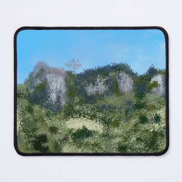 Item preview, Cliff Mountain view scenery watercolor drawing designed and sold by Charlie-PUM.
