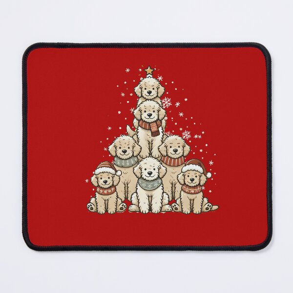 Item preview, Happy Puppy Doodle Puppies Christmas Tree designed and sold by The Art of Kkatarynka.