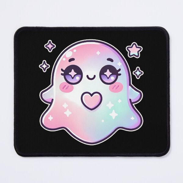 Item preview, Pastel Goth Ghost with Kawaii Eyes and Cute Blush designed and sold by DesignDoodleArt.
