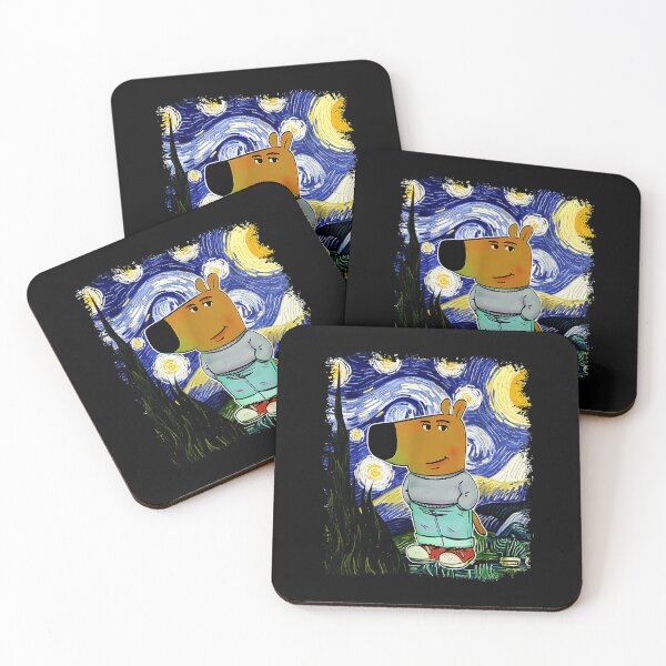 Artikelvorschau, Ein Chill Guy Meme Chill Guy Weihnachten Sternennacht Van Gogh entworfen und verkauft von DesignSTKRSA.