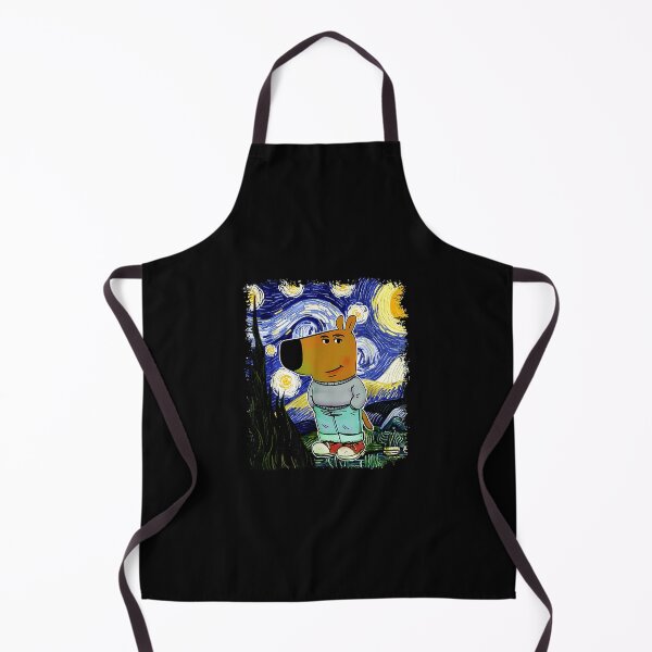Aperçu de l'œuvre Un Meme Chill Guy Chill Guy Noël Nuit étoilée Van Gogh créée et vendue par DesignSTKRSA.
