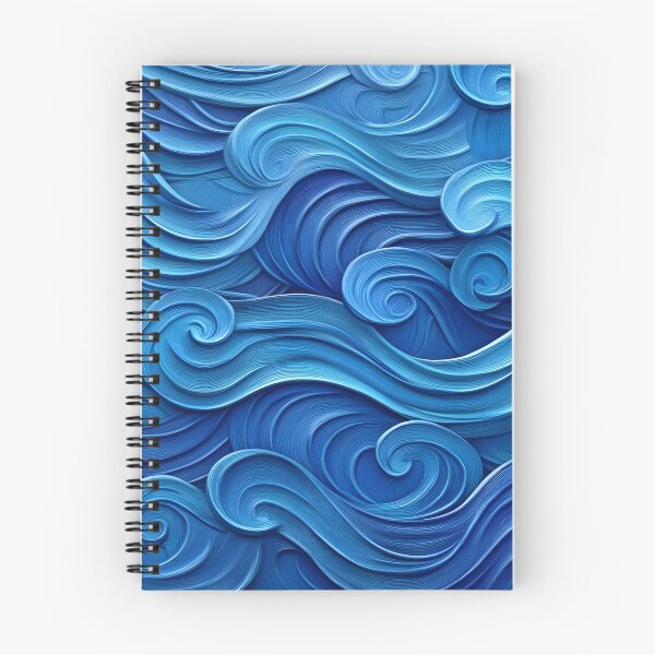 Item preview, Abstract Ocean Waves Texture – Flowing Blue Artistic Design designed and sold by Mousetopia.