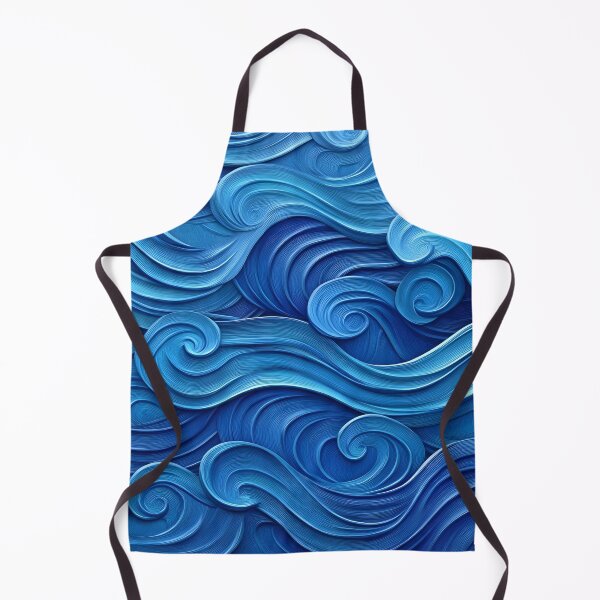 Item preview, Abstract Ocean Waves Texture – Flowing Blue Artistic Design designed and sold by Mousetopia.