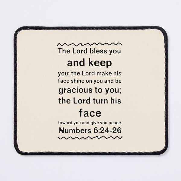 Item preview, Christian Bible Verse Typography for Numbers 6:24-26 designed and sold by Our Bible Journey.