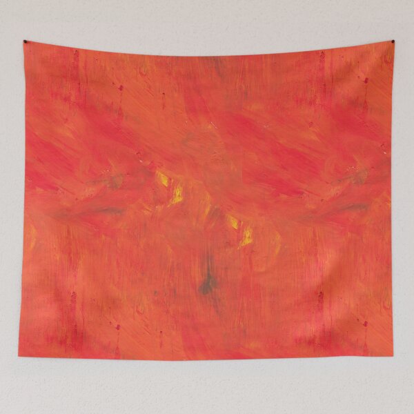 Aperçu de l'œuvre Flamme du désert n°1 – Texture peinte à la main créée et vendue par EARTHTENT.