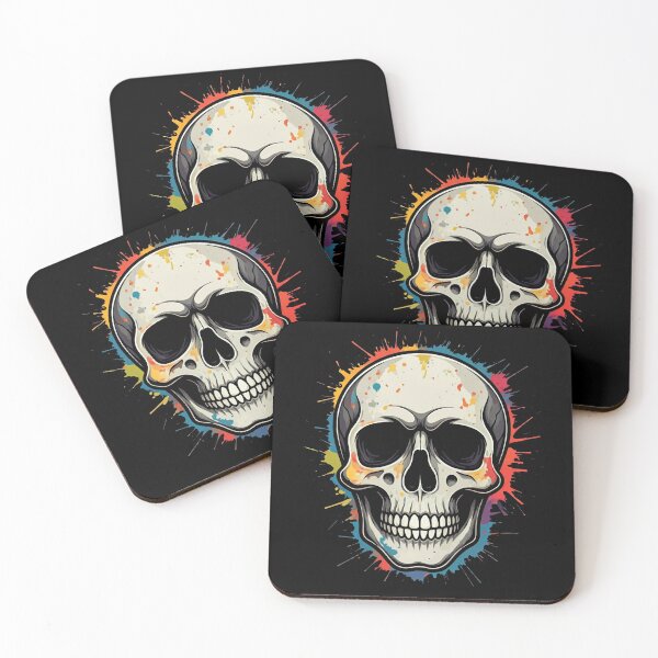 Item preview, Splatter skull designed and sold by skidds.