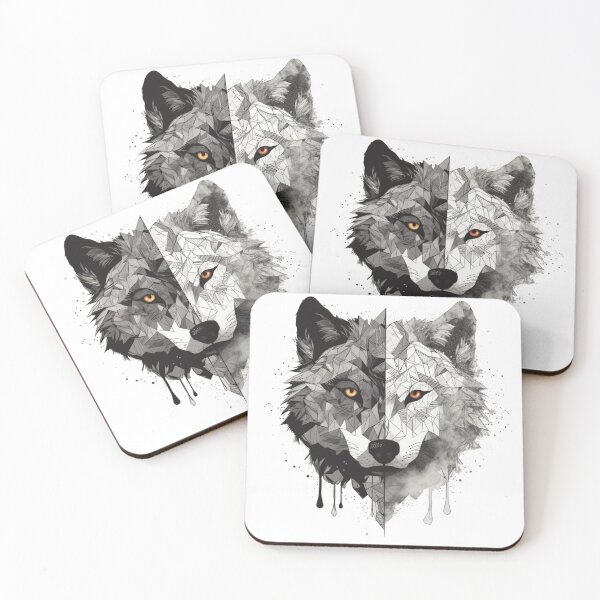 Item preview, Duality of the Wolf: Geometric and Realistic Design designed and sold by ArctiveStudio.