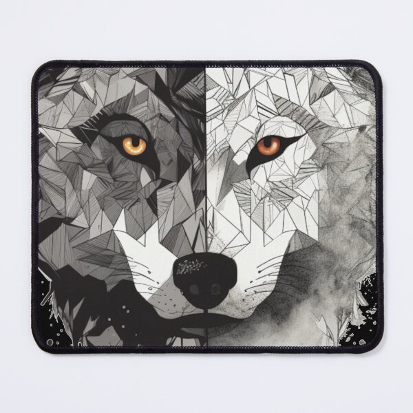 Item preview, Duality of the Wolf: Geometric and Realistic Design designed and sold by ArctiveStudio.