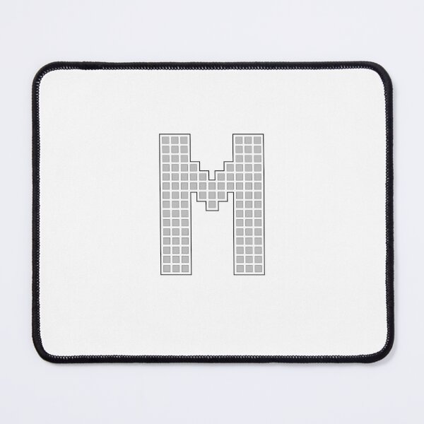 Item preview, Uppercase M - Silver Pixel Block Character designed and sold by PixelGlyphs.