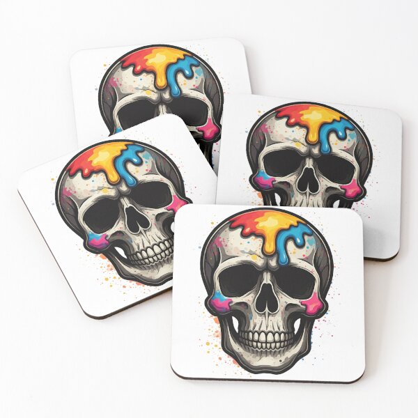 Item preview, painted skull designed and sold by skidds.