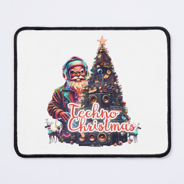 Item preview, Techno Christmas - Rave Santa with Speaker Tree designed and sold by Designorigin.