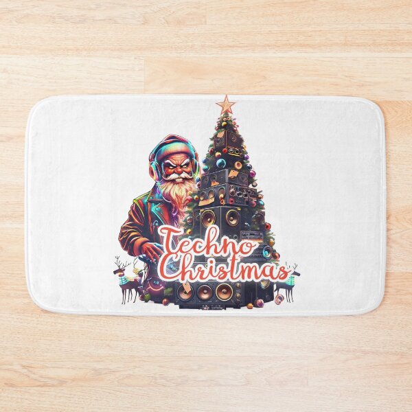 Item preview, Techno Christmas - Rave Santa with Speaker Tree designed and sold by Designorigin.