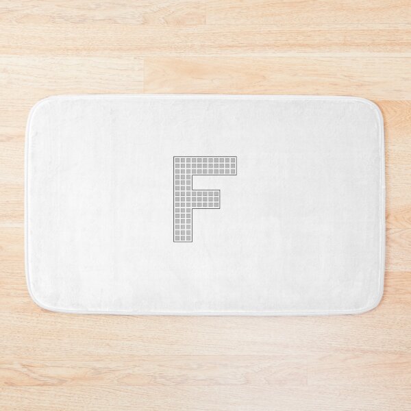 Item preview, Uppercase F - Silver Pixel Block Character designed and sold by PixelGlyphs.