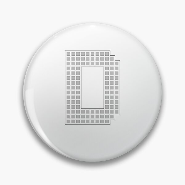 Item preview, Uppercase D - Silver Pixel Block Character designed and sold by PixelGlyphs.